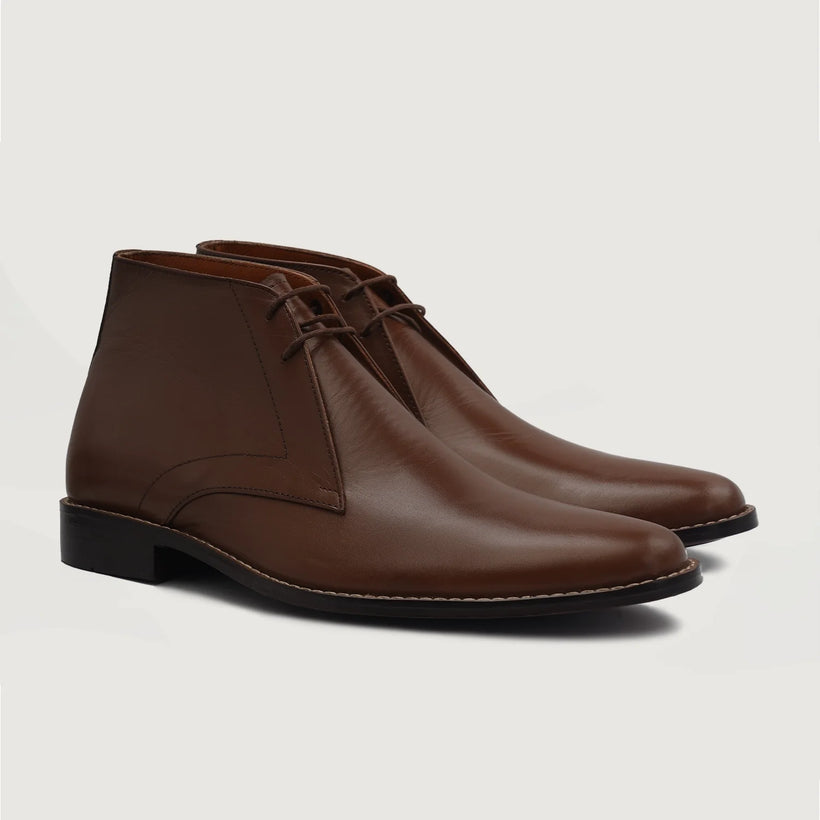 Corry Chukka Brun Leather Boots til Mænd
