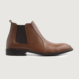 Brown Full-Grain leather Boots - Goodyear Welt Construction & Front Toe Box Detail