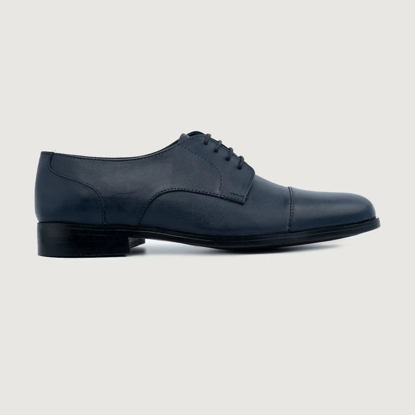 Attorney Derby Midnight Blue Leather Shoes til Mænd