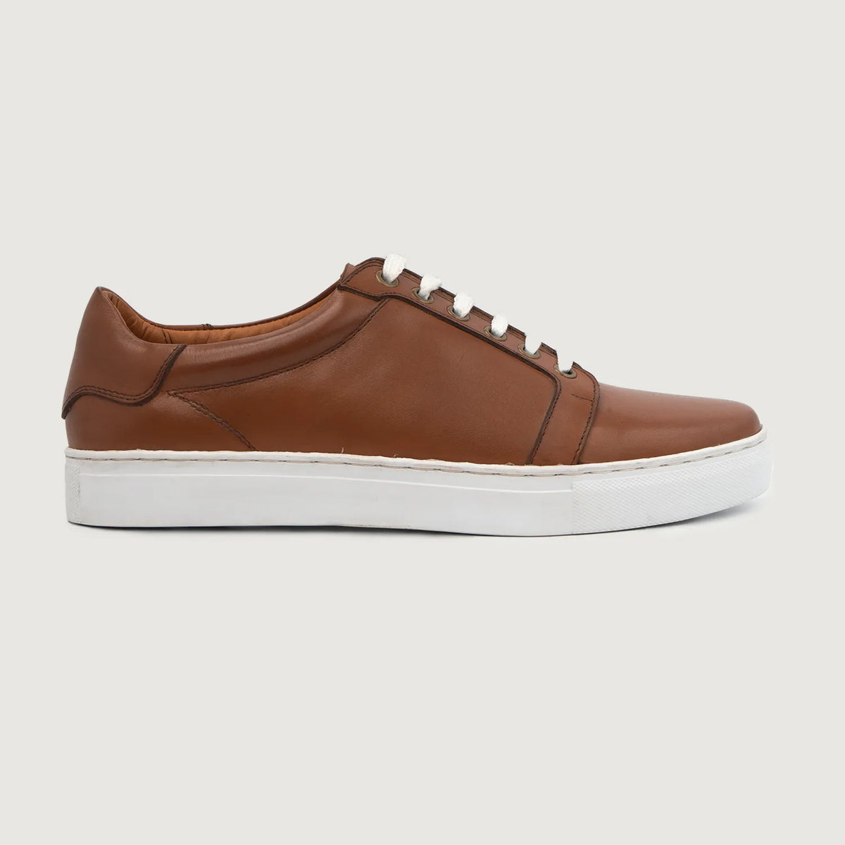 Tan Full-Grain leather Sneakers - Goodyear welt-konstruktion og tåboks