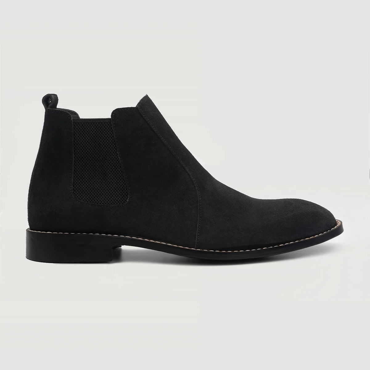 Black Goatskin Suede Leather Boots - Goodyear welt-konstruktion og tåboks