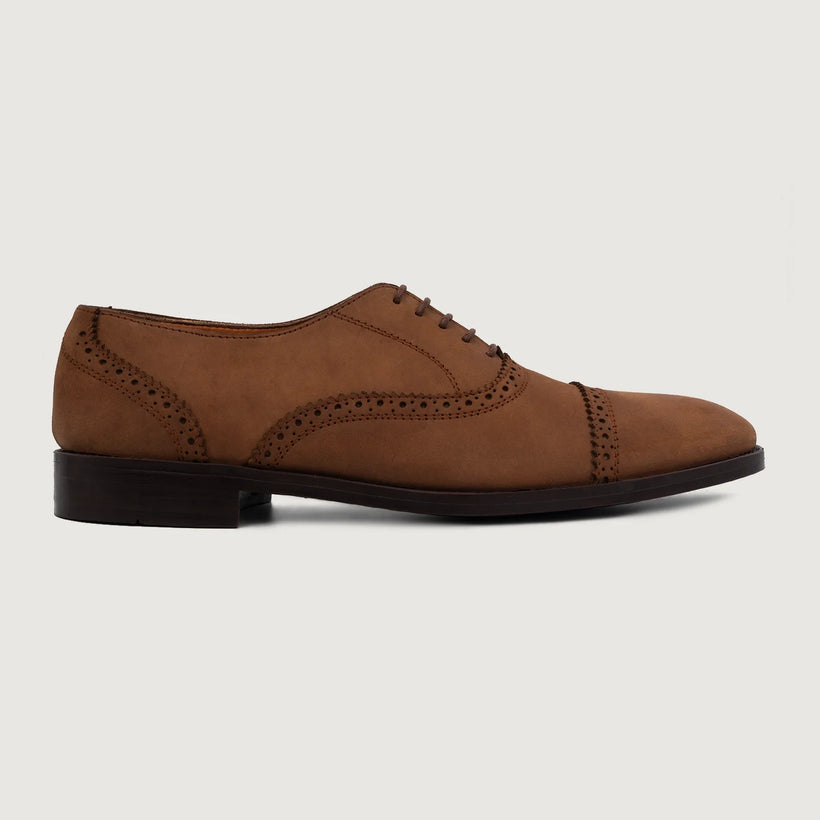 Greyson Brogues Oxford Oil Pull-up Brun Lædersko til Mænd