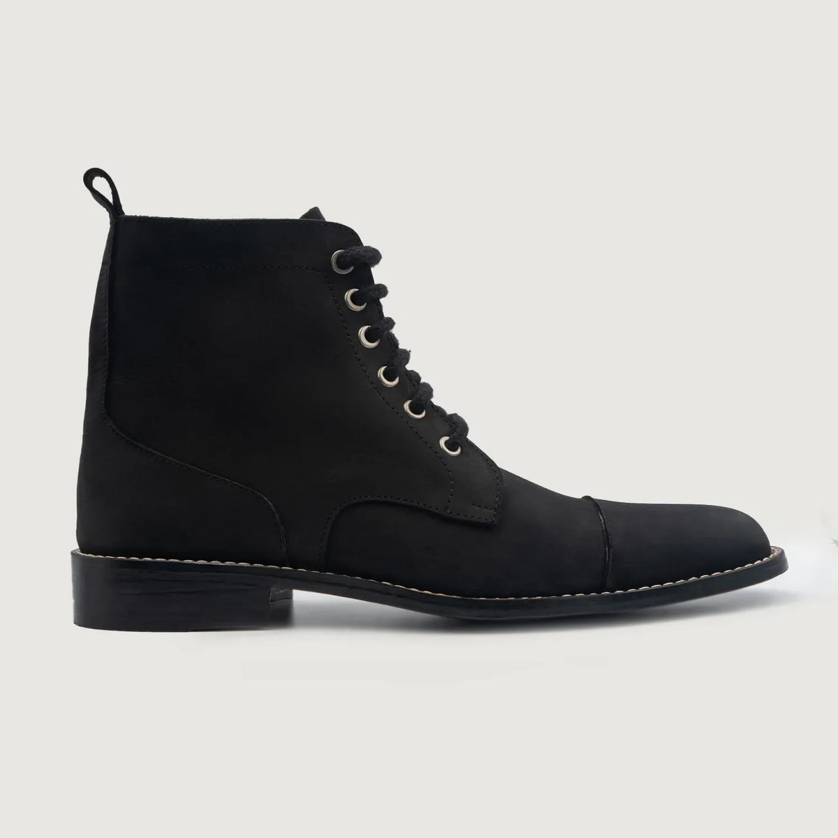 Black Full-Grain leather Boots - Goodyear welt-konstruktion og tåboks