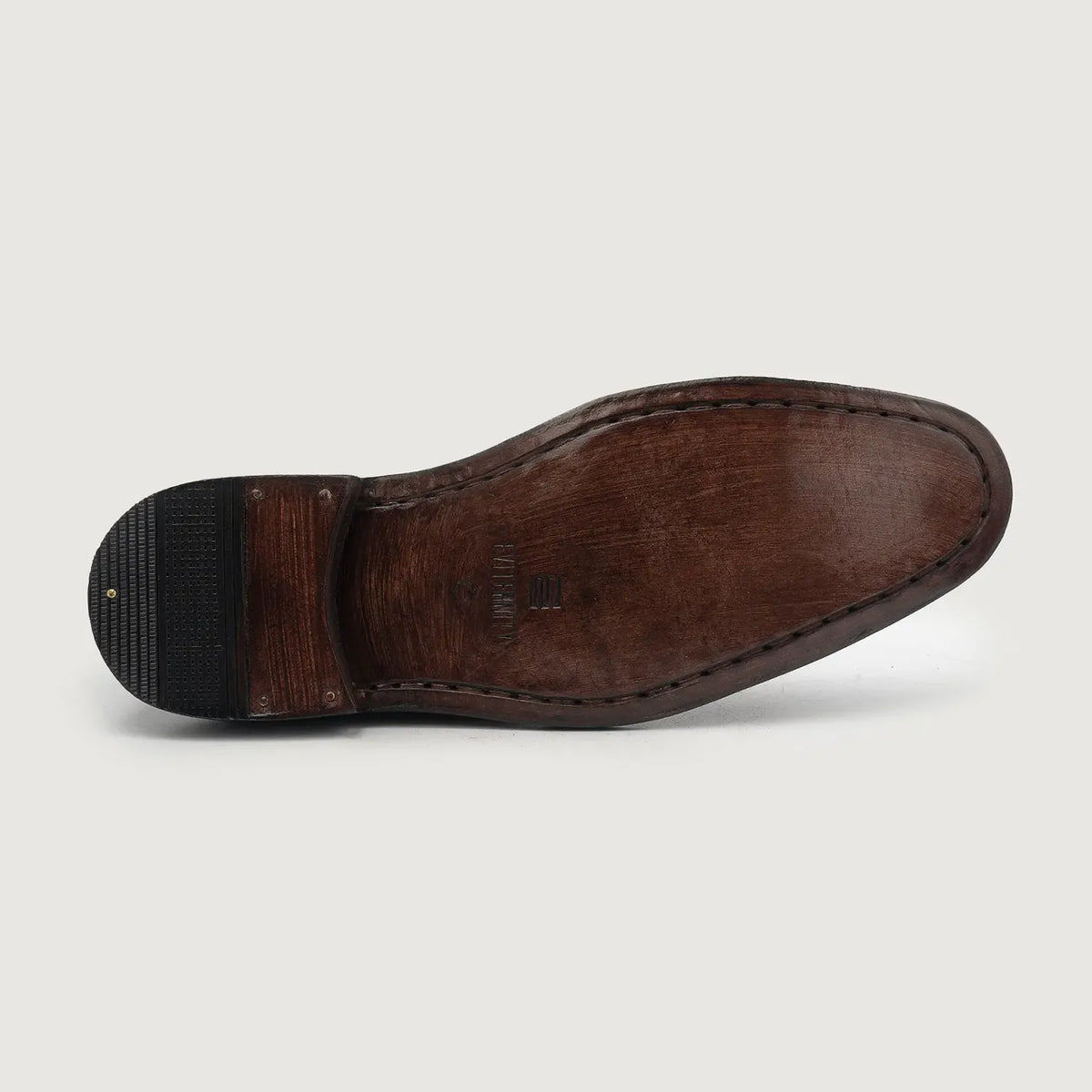 High-Traction Rubber Outsole & Lug Tread Pattern on Clarkson Chelsea Kastanjebrun Læderstøvler til Mænd For Men