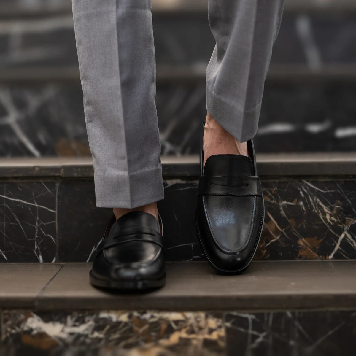 Orlaven Baxton Sort Læderloafers til Mænd footwear image 9