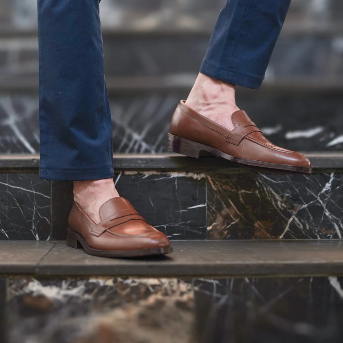 Orlaven Baxton Brun Læderloafers til Mænd footwear image 9