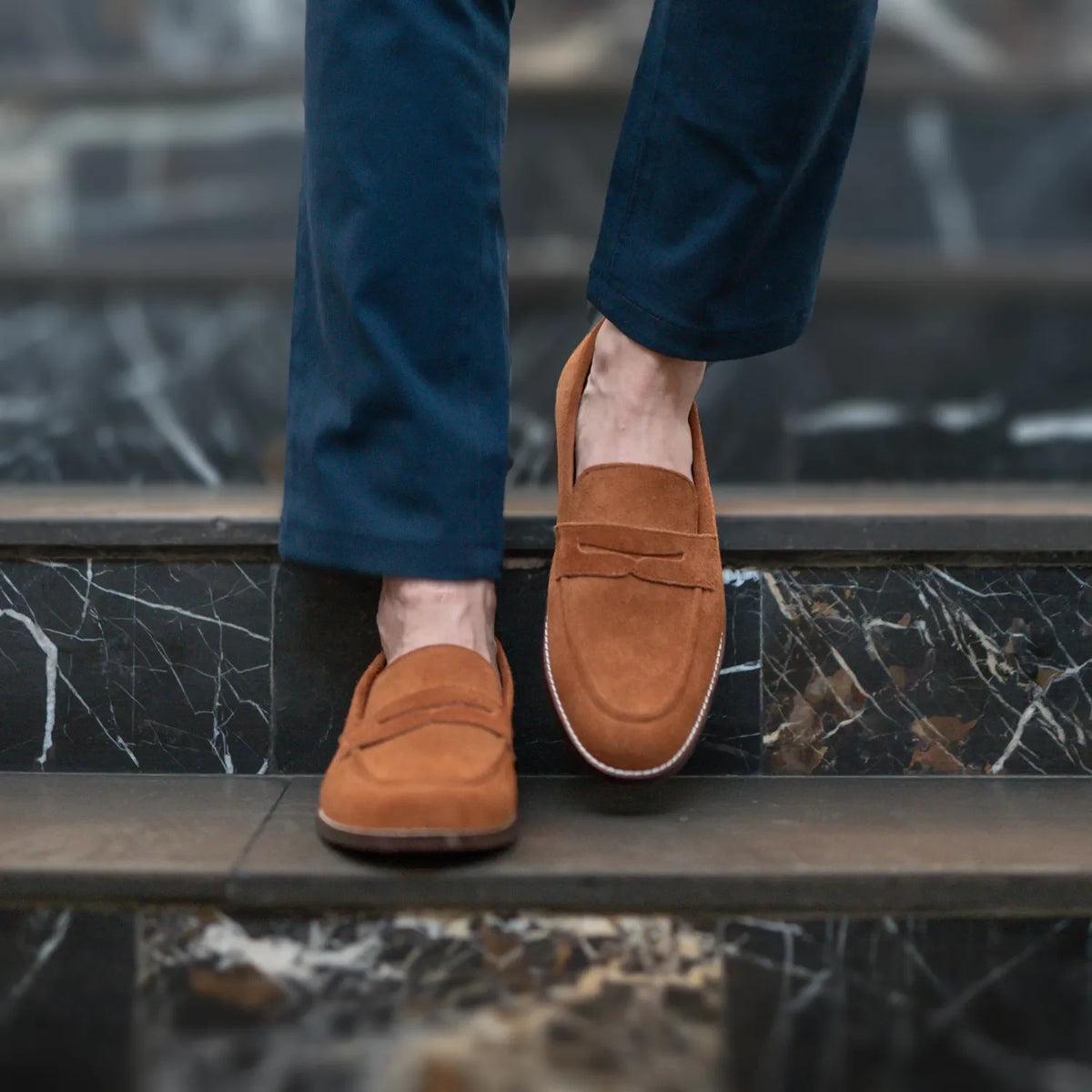 Orlaven Baxton Brun Suede Læderloafers til Mænd footwear image 9
