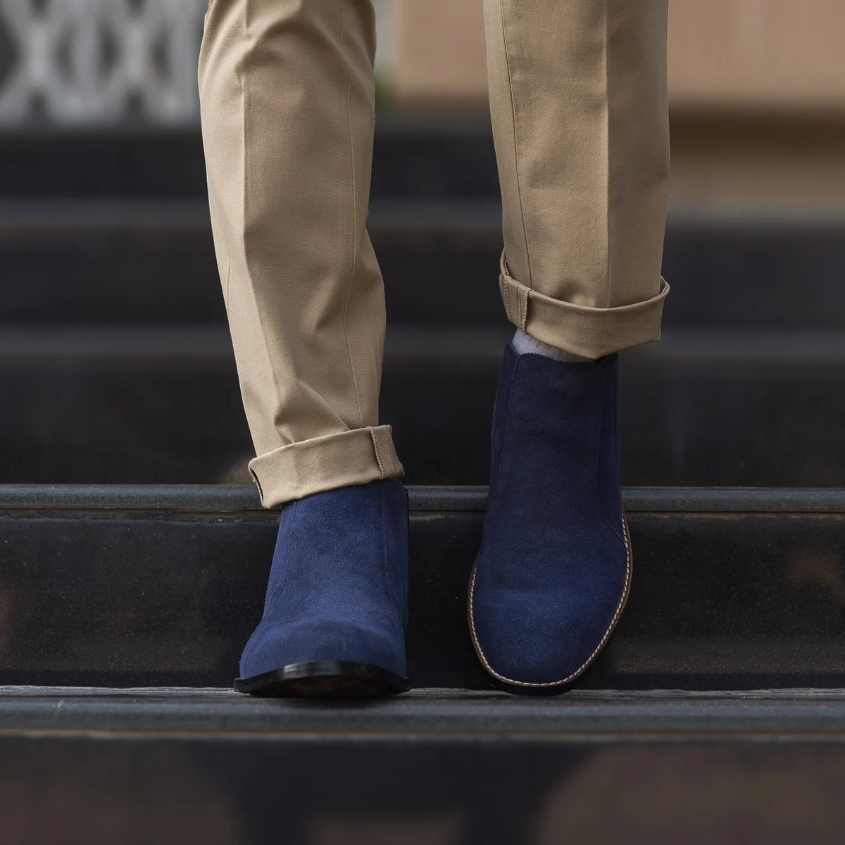 Orlaven Clarkson Chelsea Midnight Blå Suede Læderstøvler til Mænd footwear image 9