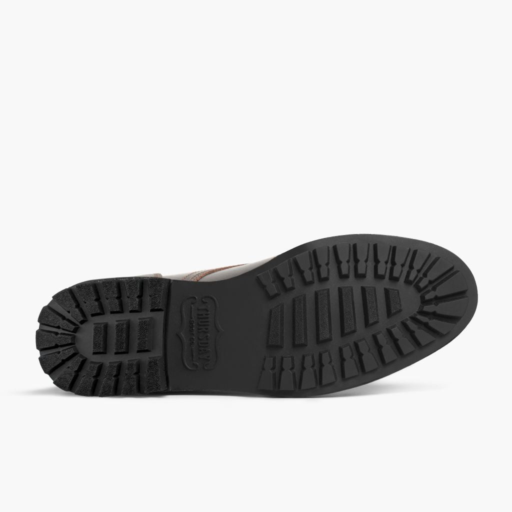 High-Traction Rubber Outsole & Lug Tread Pattern on Vanguard Waxed Cacao Læderstøvler til Mænd For Men