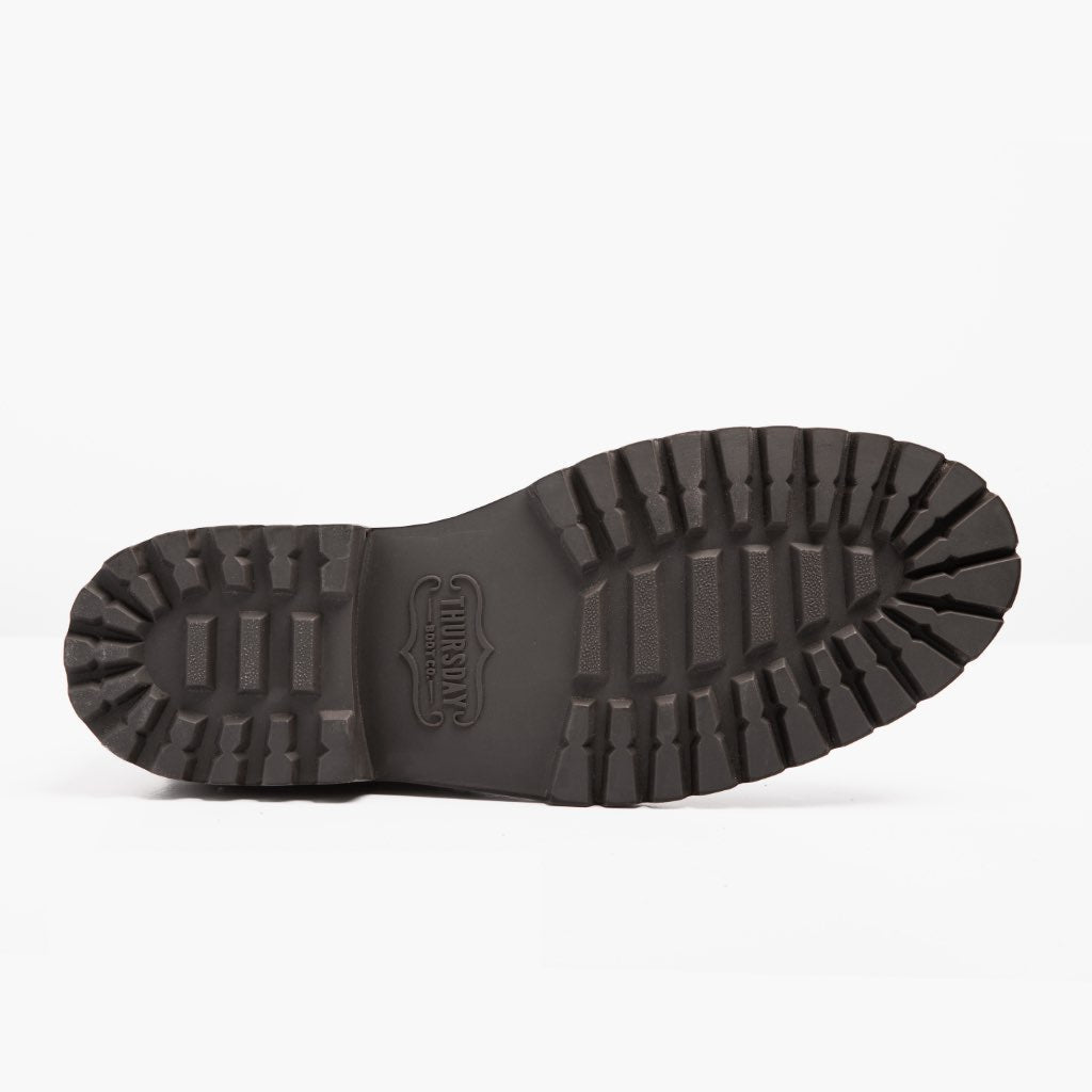High-Traction Rubber Outsole & Lug Tread Pattern on Captain StormKing® Tobacco Læderstøvler til Mænd