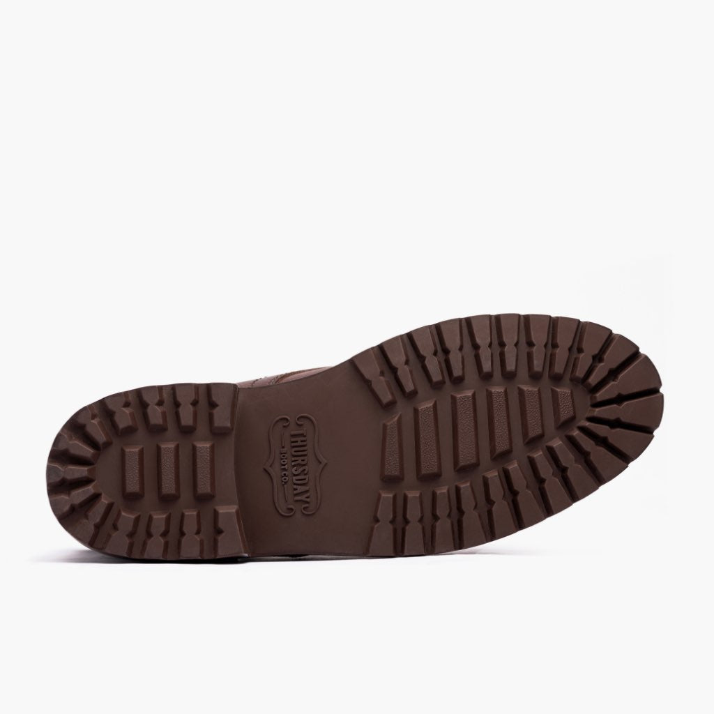 High-Traction Rubber Outsole & Lug Tread Pattern on Captain StormKing® Whiskey Læderstøvler til Mænd