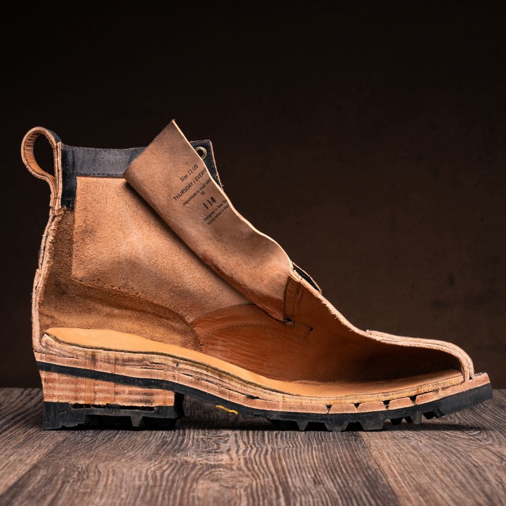 High-Traction Rubber Outsole & Lug Tread Pattern on Challenger Brun CXL Læderstøvler til Mænd