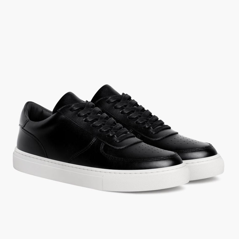 Court Sort Lædersneakers til Damer