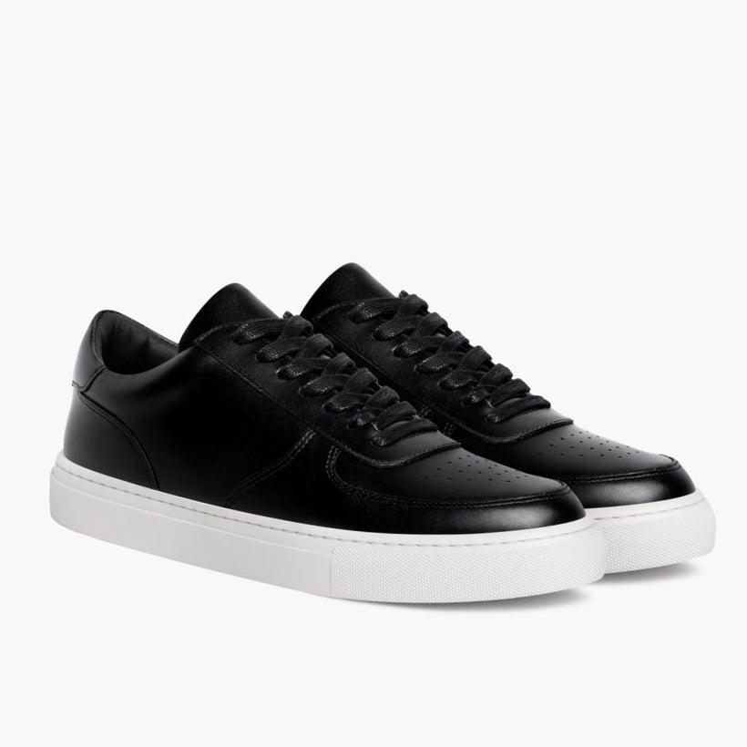 Court Sort Leather Sneakers til Mænd