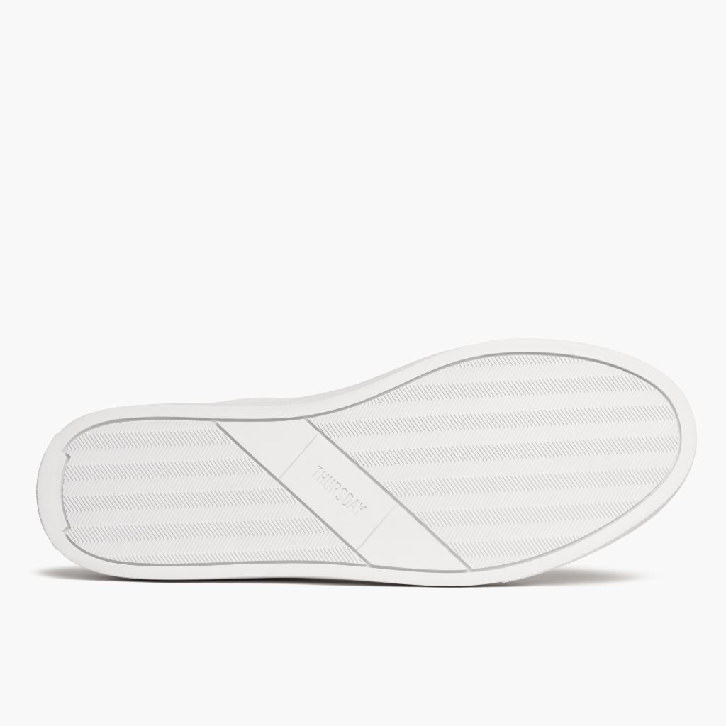 High-Traction Rubber Outsole & Lug Tread Pattern on Court White Lædersneakers til Mænd