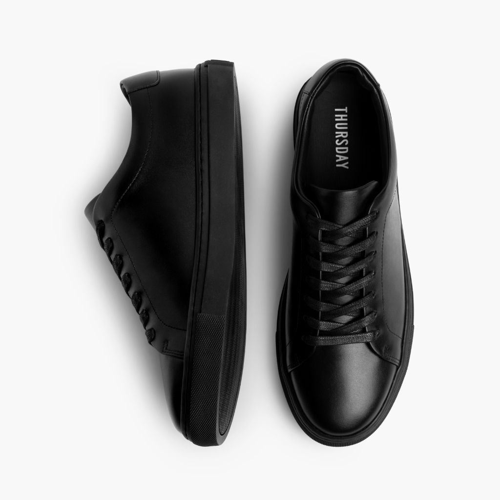 Encore Jet Sort Lædersneakers til Mænd - Forstærket hælkappe og præcise dobbeltsyninger