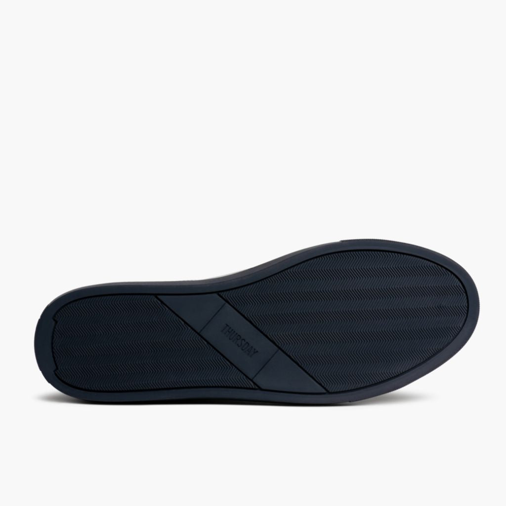 High-Traction Rubber Outsole & Lug Tread Pattern on Encore Navy Lædersneakers til Mænd