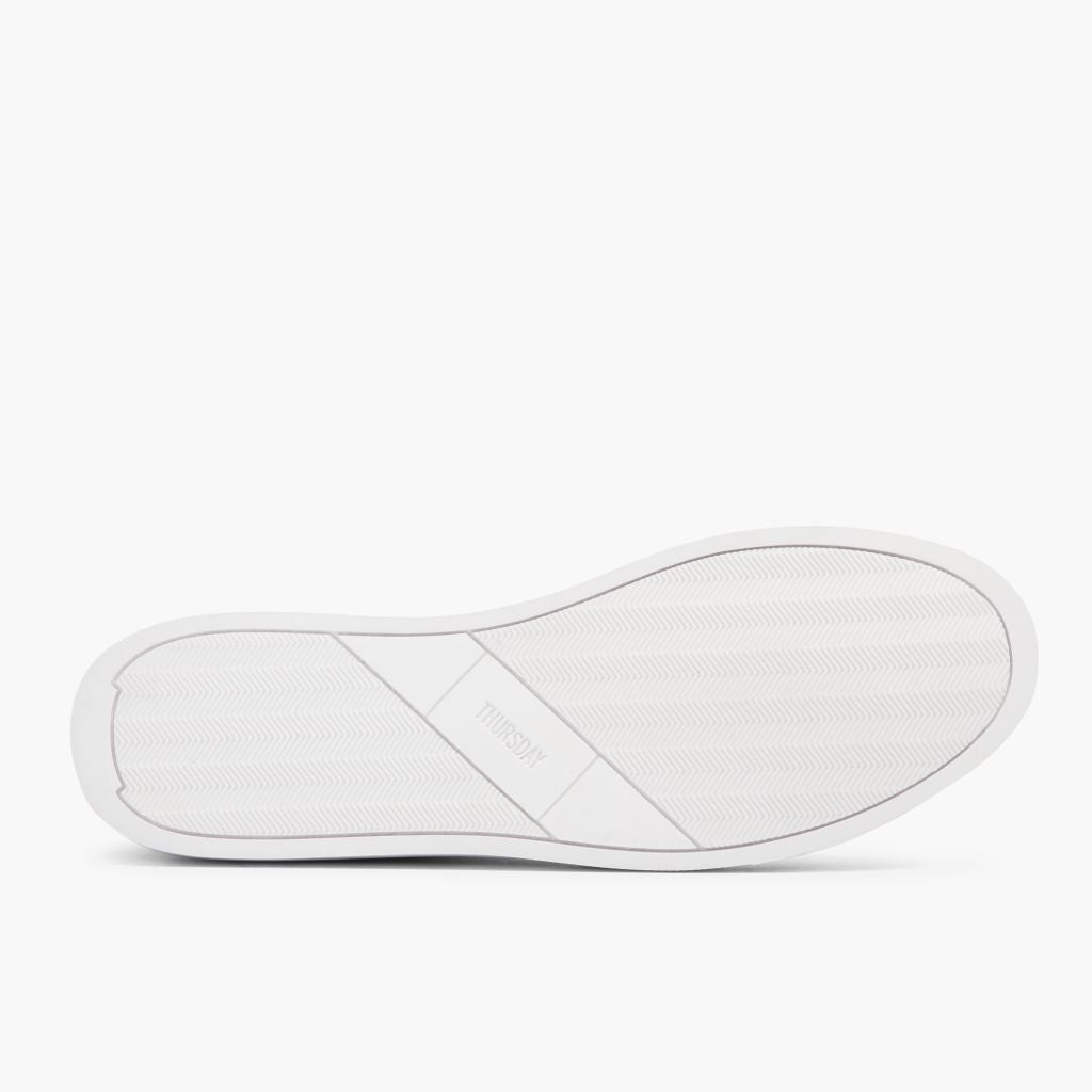 High-Traction Rubber Outsole & Lug Tread Pattern on Encore White Lædersneakers til Mænd