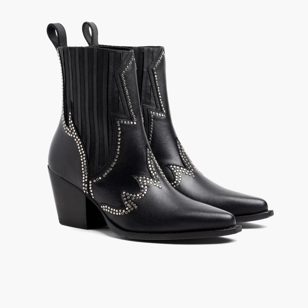 Black Full-Grain leather Boots - Goodyear welt-konstruktion og tåboks
