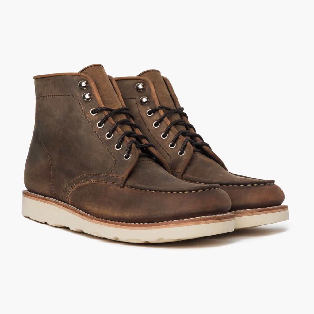 Diplomat Burnt Copper Læderstøvler til Mænd in Classic Full-Grain Leather - Sidevisning | Køb online