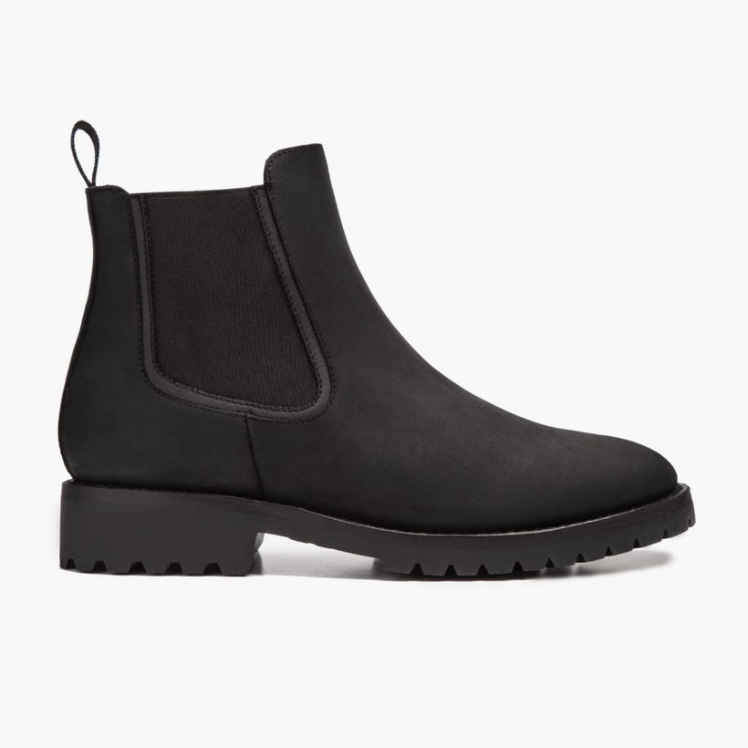 Legend Sort Matte Leather Boots til Mænd