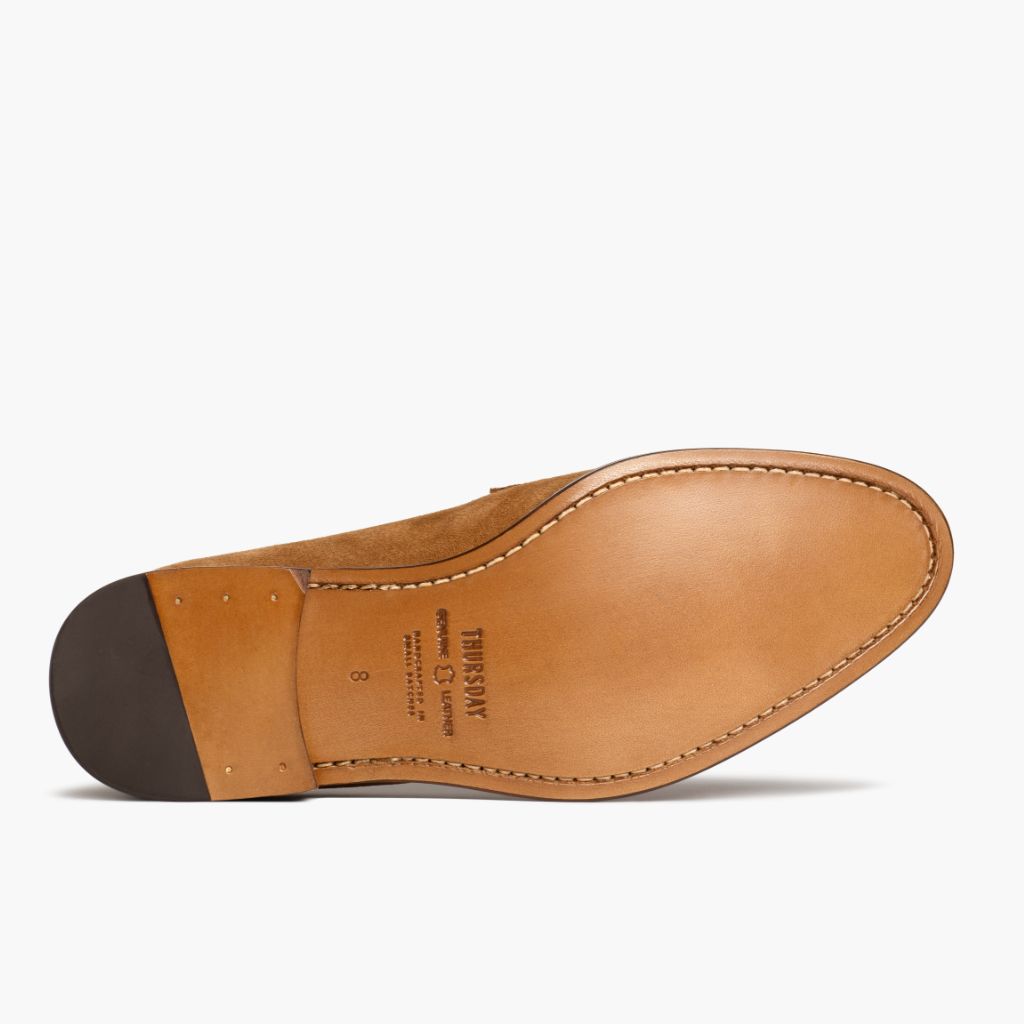 High-Traction Rubber Outsole & Lug Tread Pattern on Lincoln Cider Læderloafers til Mænd