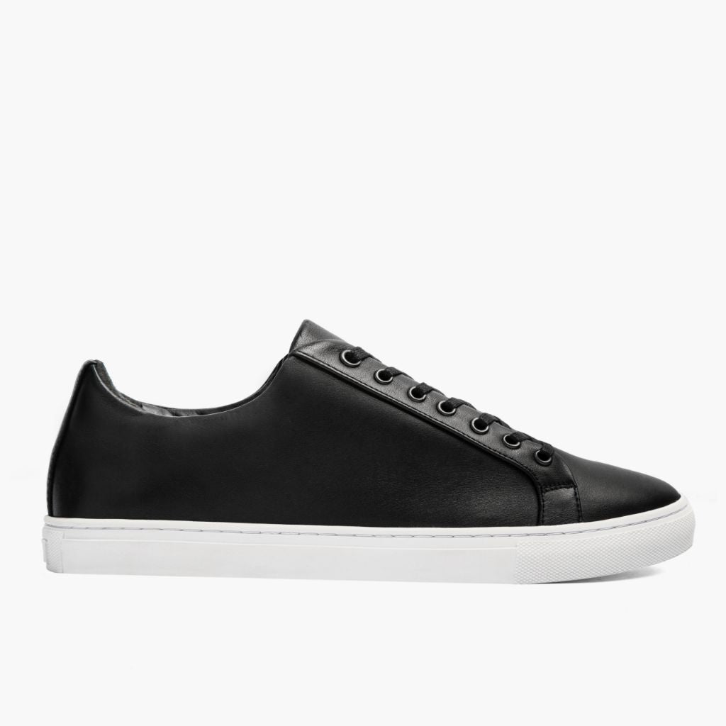 Black Full-Grain leather Sneakers - Goodyear welt-konstruktion og tåboks