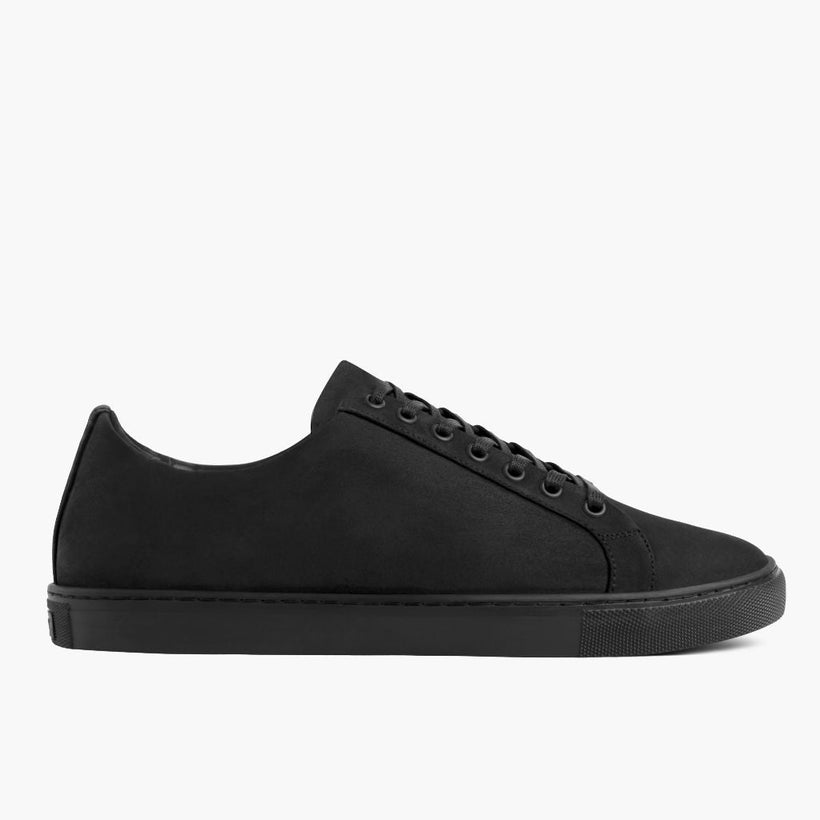 Premier Low Top Sort Matte Leather Sneakers til Mænd