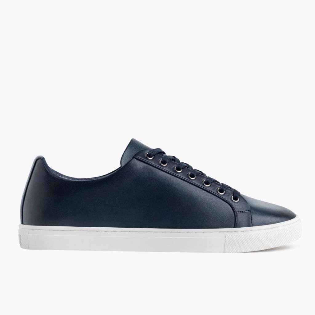 Blue Full-Grain leather Sneakers - Goodyear welt-konstruktion og tåboks