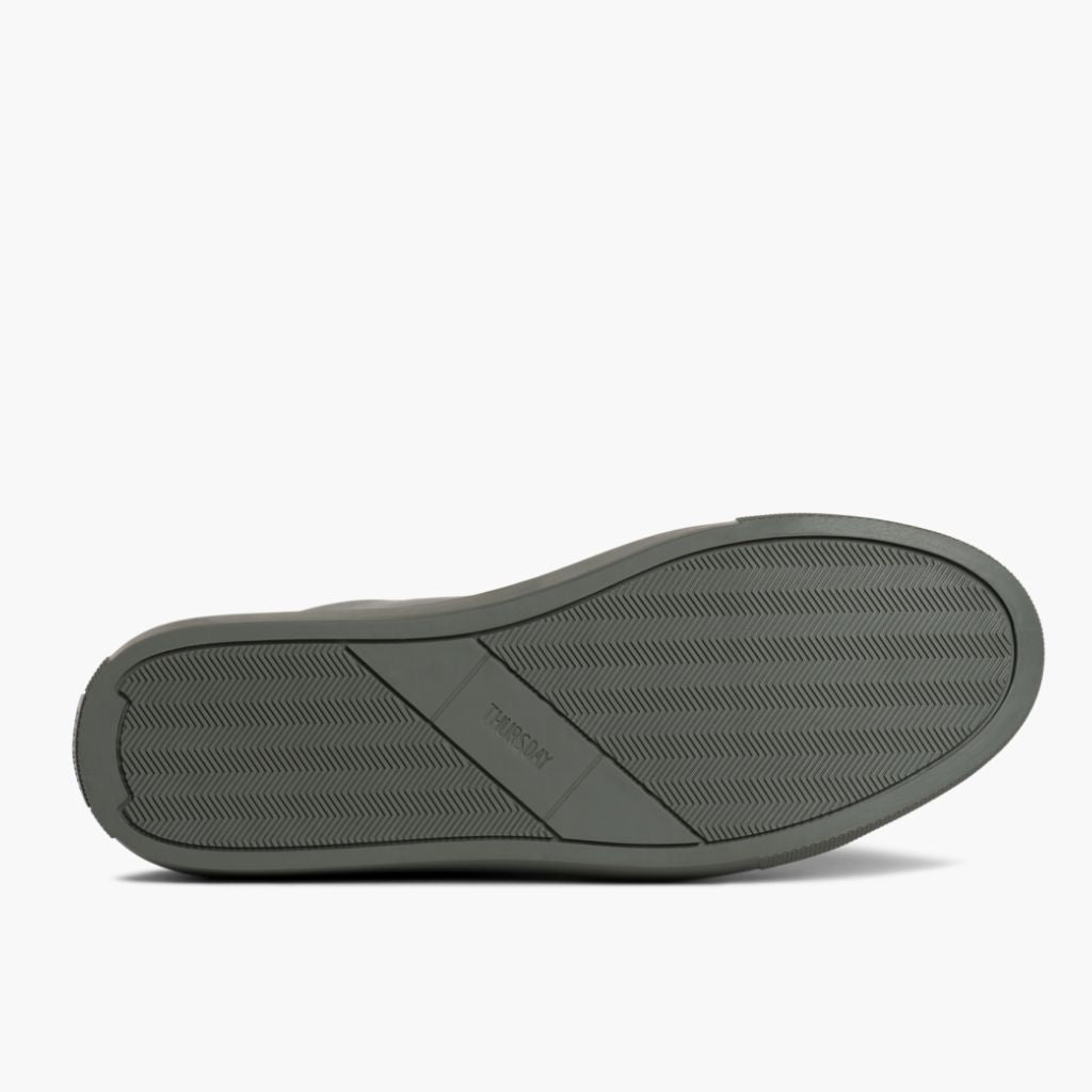 High-Traction Rubber Outsole & Lug Tread Pattern on Premier Low Top Grey Lædersneakers til Mænd For Men