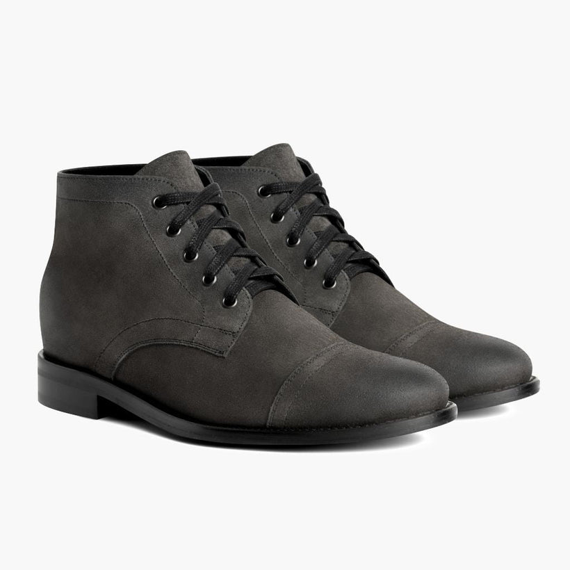 Cadet Shadow Grey Leather Boots til Mænd