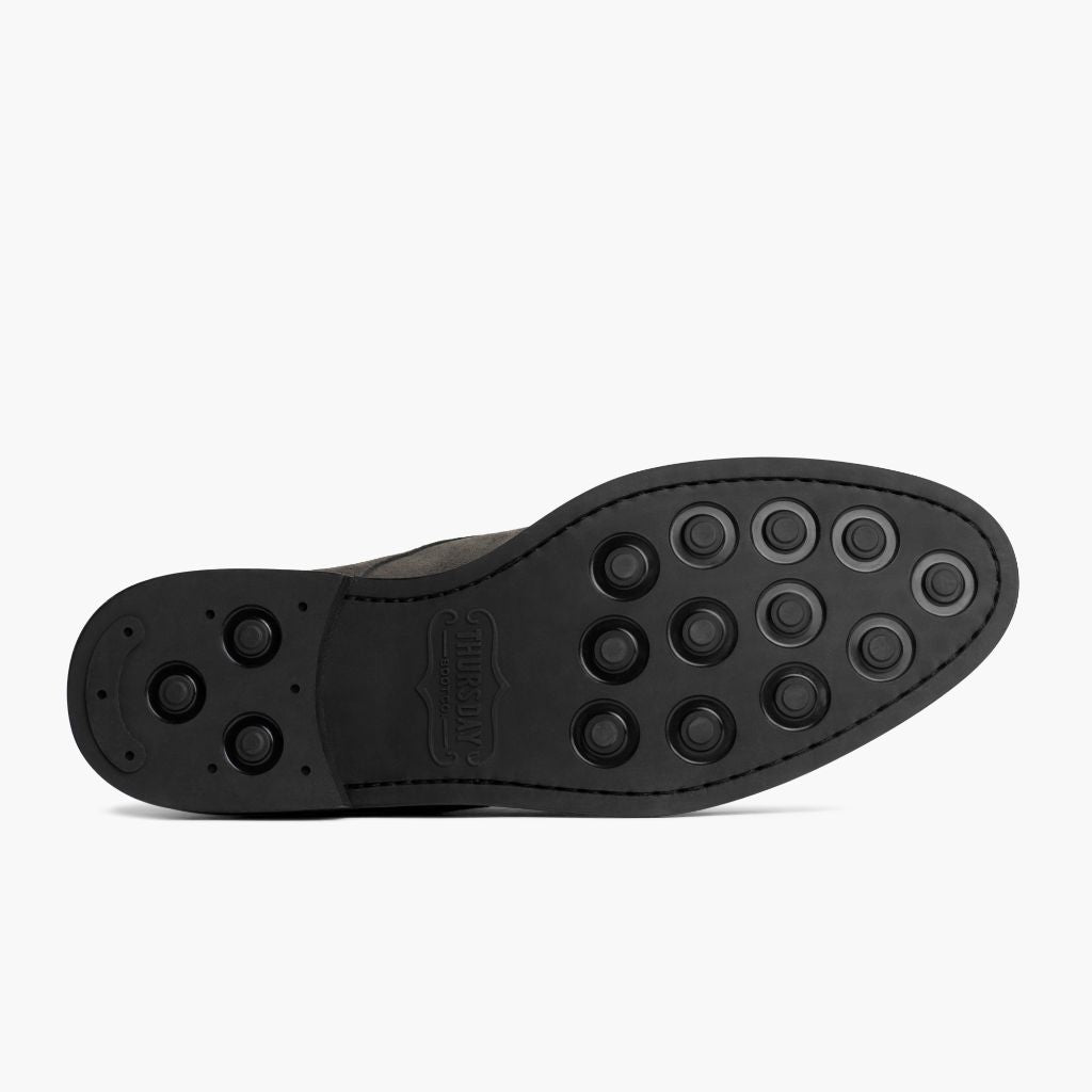 High-Traction Rubber Outsole & Lug Tread Pattern on Cadet Shadow Grey Læderstøvler til Mænd