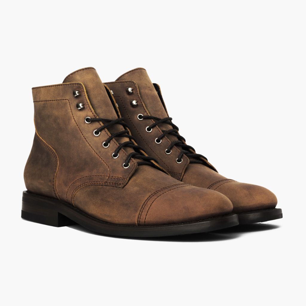 Captain Burnt Copper Læderstøvler til Mænd in Classic Full-Grain Leather - Sidevisning | Køb online