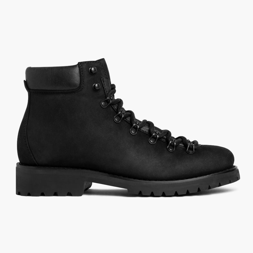 Commander Sort Matte Leather Boots til Mænd