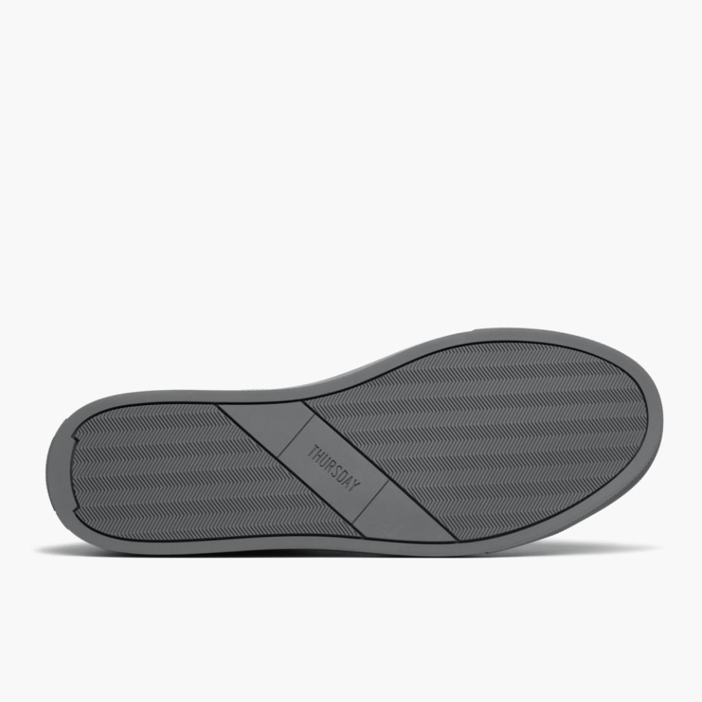 High-Traction Rubber Outsole & Lug Tread Pattern on Encore Steel Grey Lædersneakers til Mænd