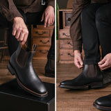 Styled On-Foot Perspective Demonstrating Ankle Fit & Silhouette on Model