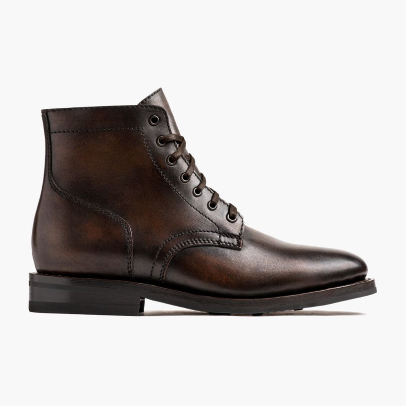 President Sort Coffee Leather Boots til Mænd
