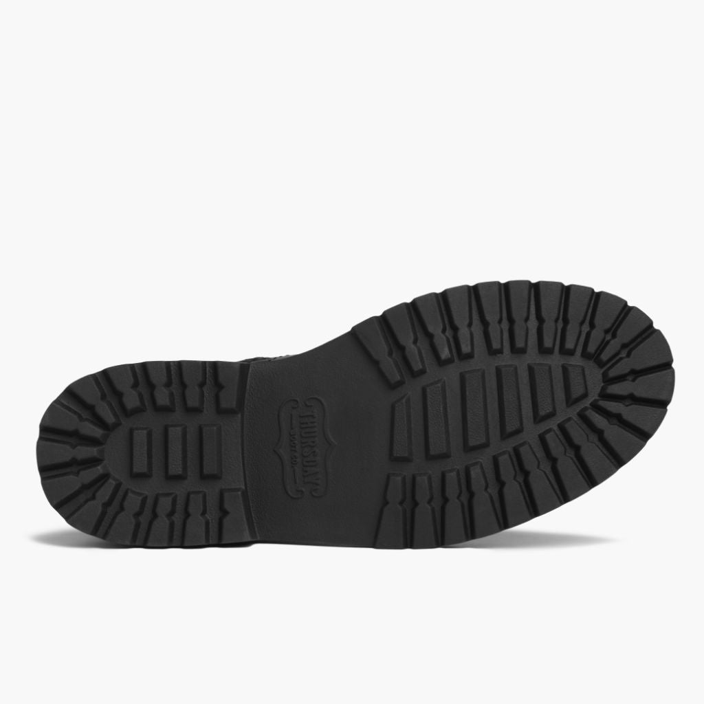 High-Traction Rubber Outsole & Lug Tread Pattern on Stomper Sort (No Zipper) Læderstøvler til Mænd For Men