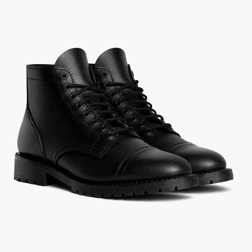 Vanguard Sort Waxed Roughout Leather Boots til Mænd