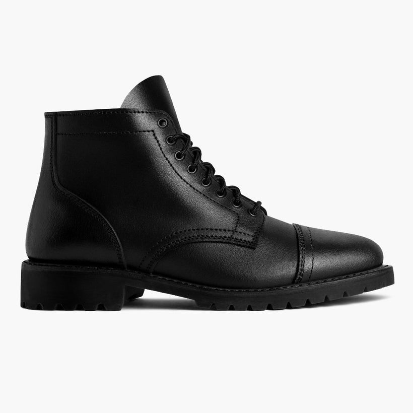 Vanguard Sort Waxed Roughout Leather Boots til Mænd