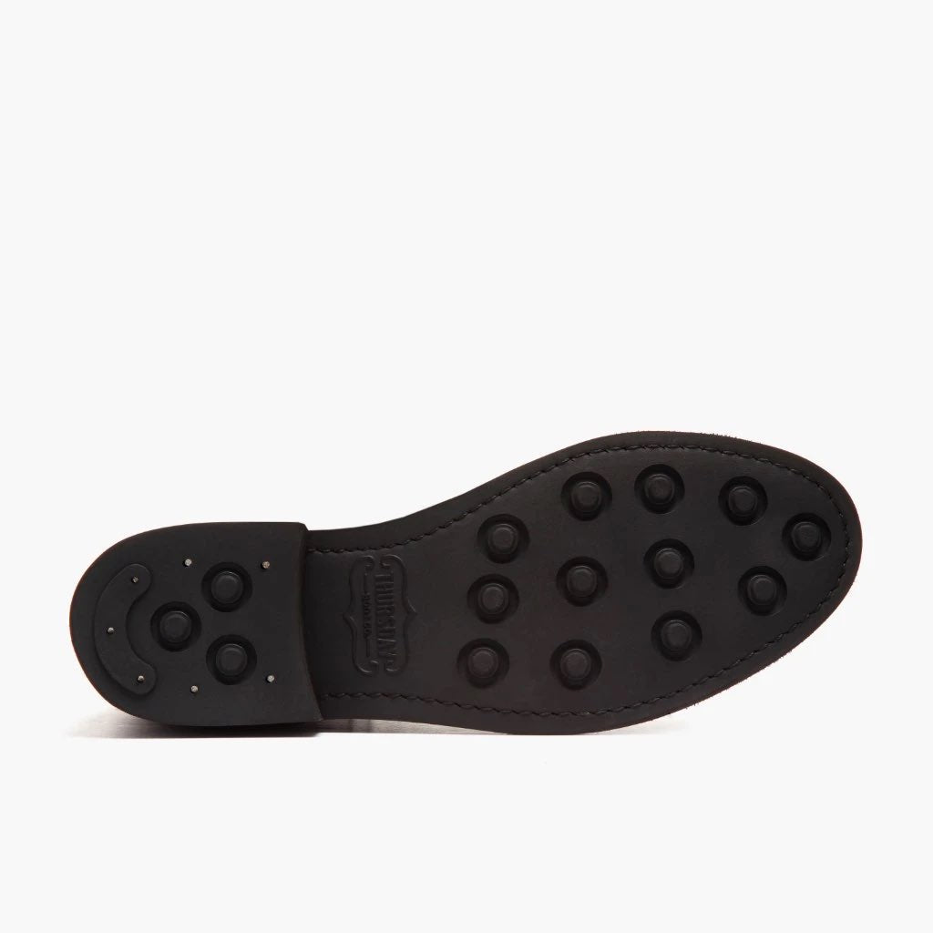 High-Traction Rubber Outsole & Lug Tread Pattern on Captain Sort Coffee Læderstøvler til Damer