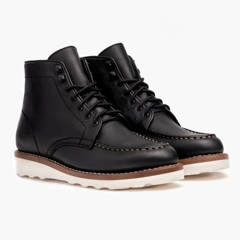 Diplomat Sort Læderstøvler til Damer