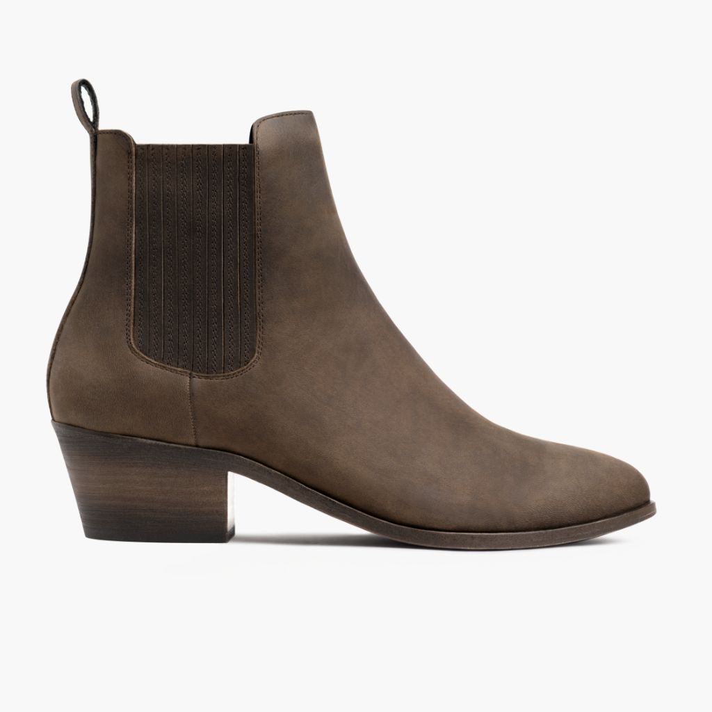 Dreamer Bootie Tobacco Læderstøvler til Damer in Classic Full-Grain Leather - Sidevisning | Køb online