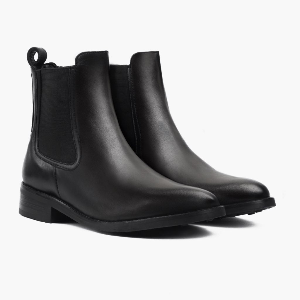 Black Full-Grain leather Boots - Goodyear welt-konstruktion og tåboks