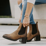 Styled On-Foot Perspective Demonstrating Ankle Fit & Silhouette on Model