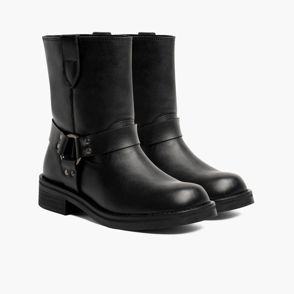 Black Full-Grain leather Boots - Goodyear welt-konstruktion og tåboks