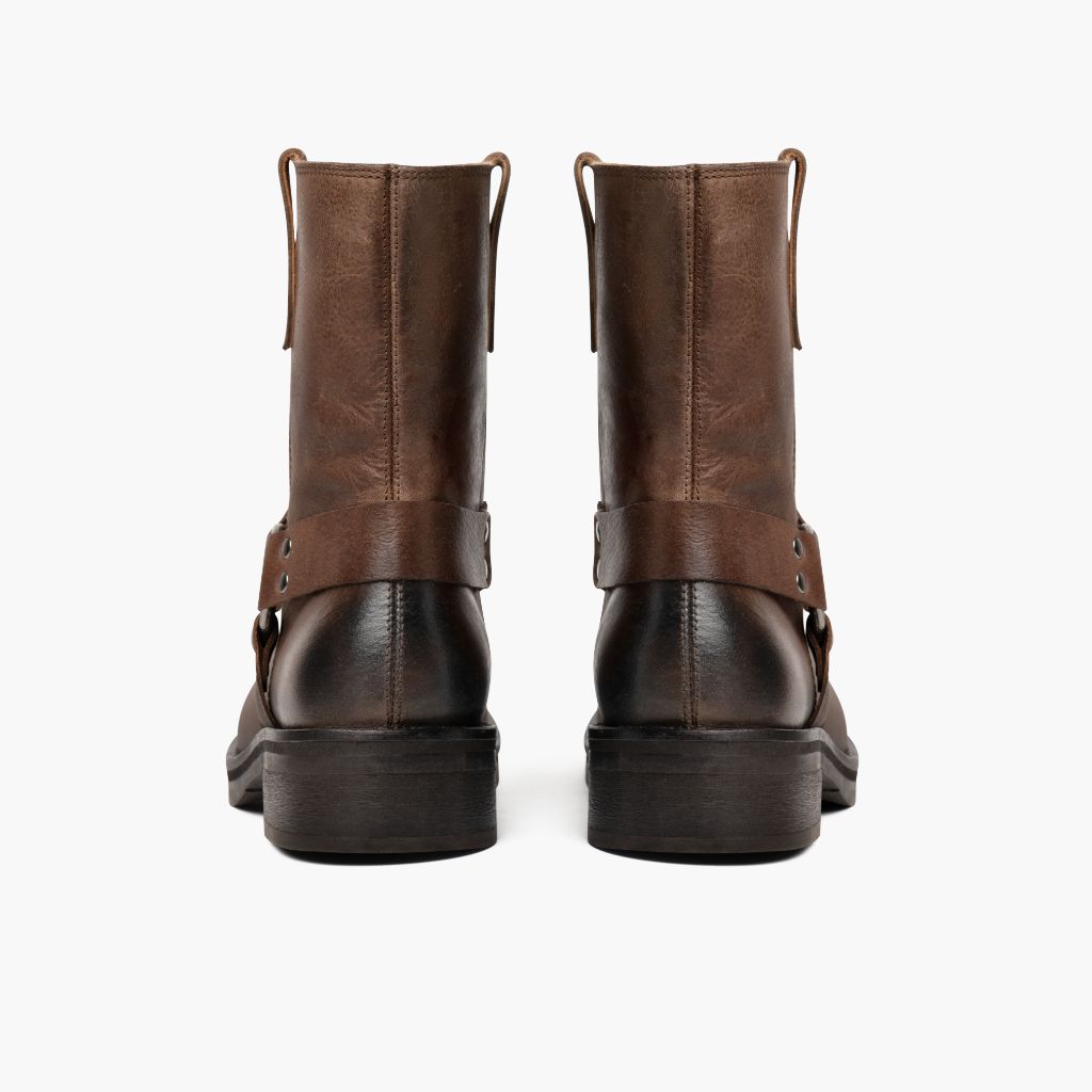 High-Traction Rubber Outsole & Lug Tread Pattern on Outlaw Light Tobacco Læderstøvler til Damer