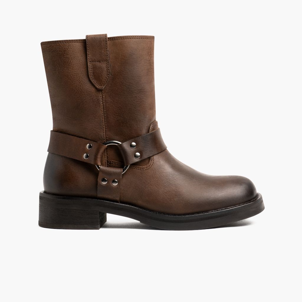 Outlaw Light Tobacco Læderstøvler til Damer in Classic Full-Grain Leather - Sidevisning | Køb online