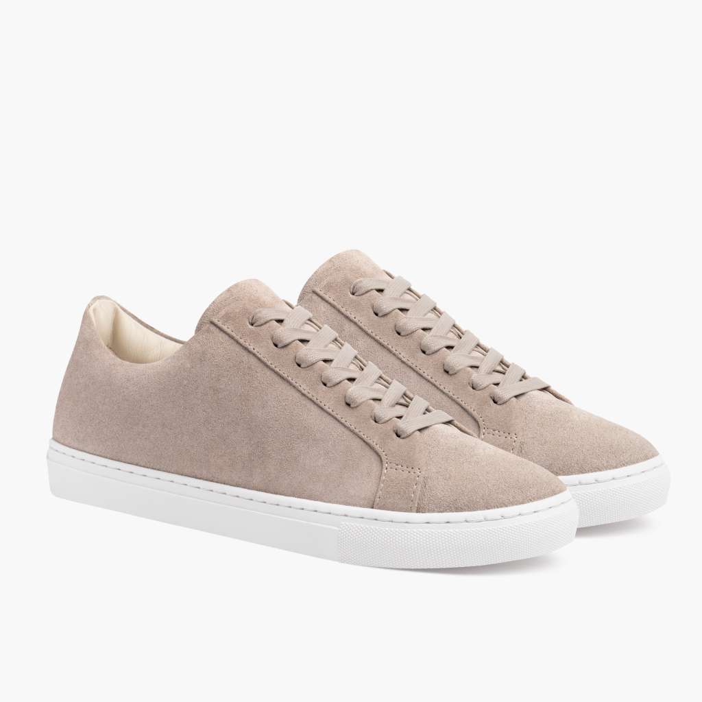 Premier Low Top Latte Lædersneakers til Damer in Classic Full-Grain Leather - Sidevisning | Køb online