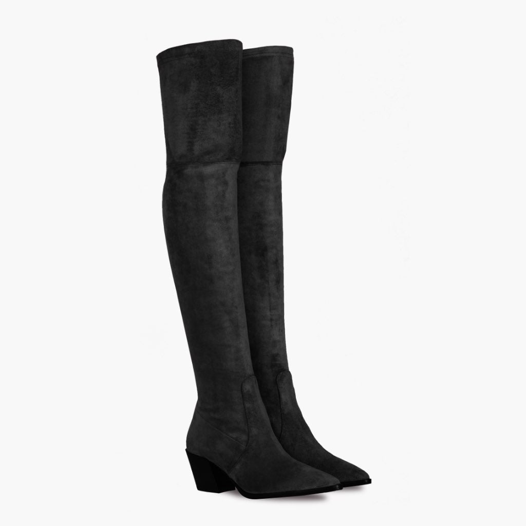 Black Full-Grain leather Boots - Goodyear welt-konstruktion og tåboks